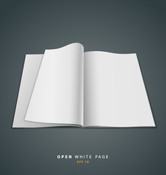 Open white page vector image