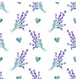Watercolor pattern with lavender hand Watercolor pattern with lavender hand vector image