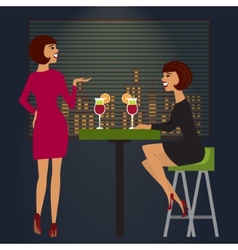 Friends celebrating in bar or night club Friends celebrating in bar or night club vector image