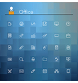 Office Line Icons vector image