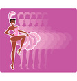 Showgirl vector image