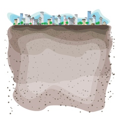 Under the city vector image