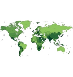 Detailed world map vector image