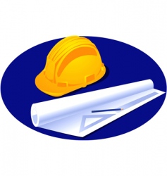 Hat and drawing vector image