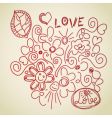 Love doodles vector image