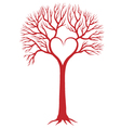 Red heart tree vector image