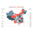 Detailed map of china template for vector image