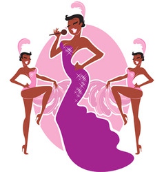 Cabaret singer vector image