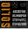 Handmade retro font extruded vector image