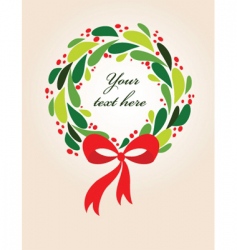 Christmas wreath vector image