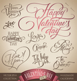 Valentines hand lettering set vector image