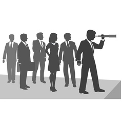Business person telescope vector image