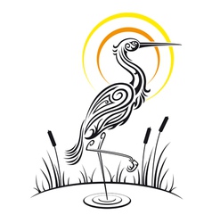 Heron Bird Background vector image