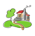 Cartoon house icon vector image