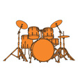 Drum set vector image