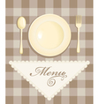 Menu with cutlery vector image