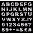 Metal alphabet vector image
