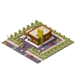 Isometric fast food restaurant Isometric fast food restaurant vector image