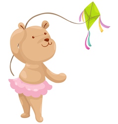 Bear with a kite vector image