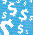 Money icon on blue background vector image