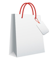 White blank shopping bag vector image