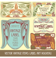 Label art nouveau vector image