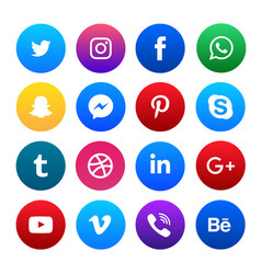 Social media icons set Social media icons set vector image