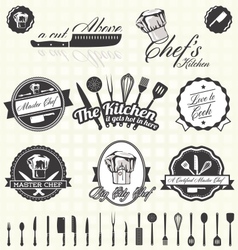 Retro Style Master Chef Labels vector image