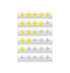 Rating stars isolated on gray vector image