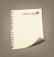 Paper meeting note vector image