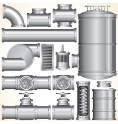Industrial Pipeline Parts vector image