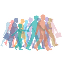 Colorful crowd of people vector image