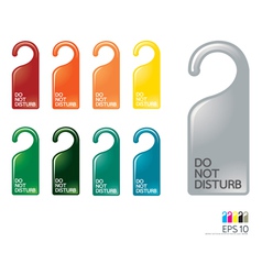 Door knob or hanger sign - do not disturb vector image