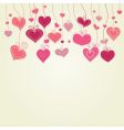 Cute hearts background vector image