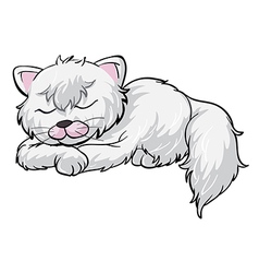 A sleeping cat vector image