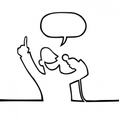 Man with microphone vector image