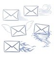 Timely messages envelopes vector image