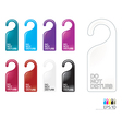 Door knob or hanger sign - do not disturb vector image