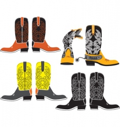Shoes cowboy vector image