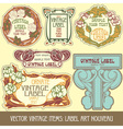 Label art nouveau vector image