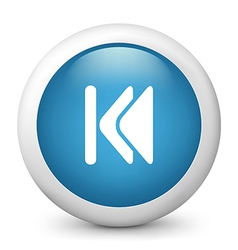 Blue glossy icon vector image