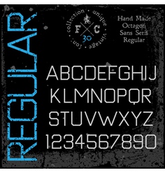 Handmade retro font Sans serif vector image