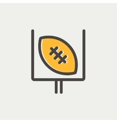 Football poster thin line icon Football poster thin line icon vector image