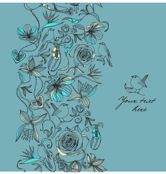 Flower pattern seamless vector image