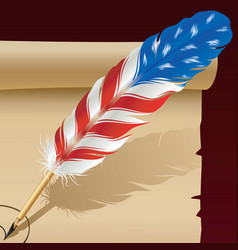 Feather pen vector image