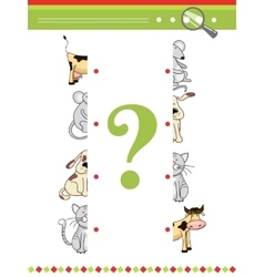 Halves matching game for preschool children book vector image