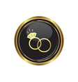 Wedding rings icon vector image