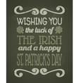Stpatricks day chalkboard design vector image