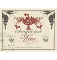 Label for wine vector image
