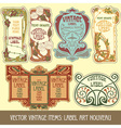 Label art nouveau vector image
